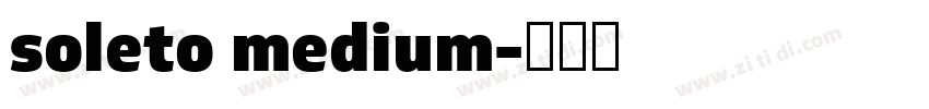 soleto medium字体转换